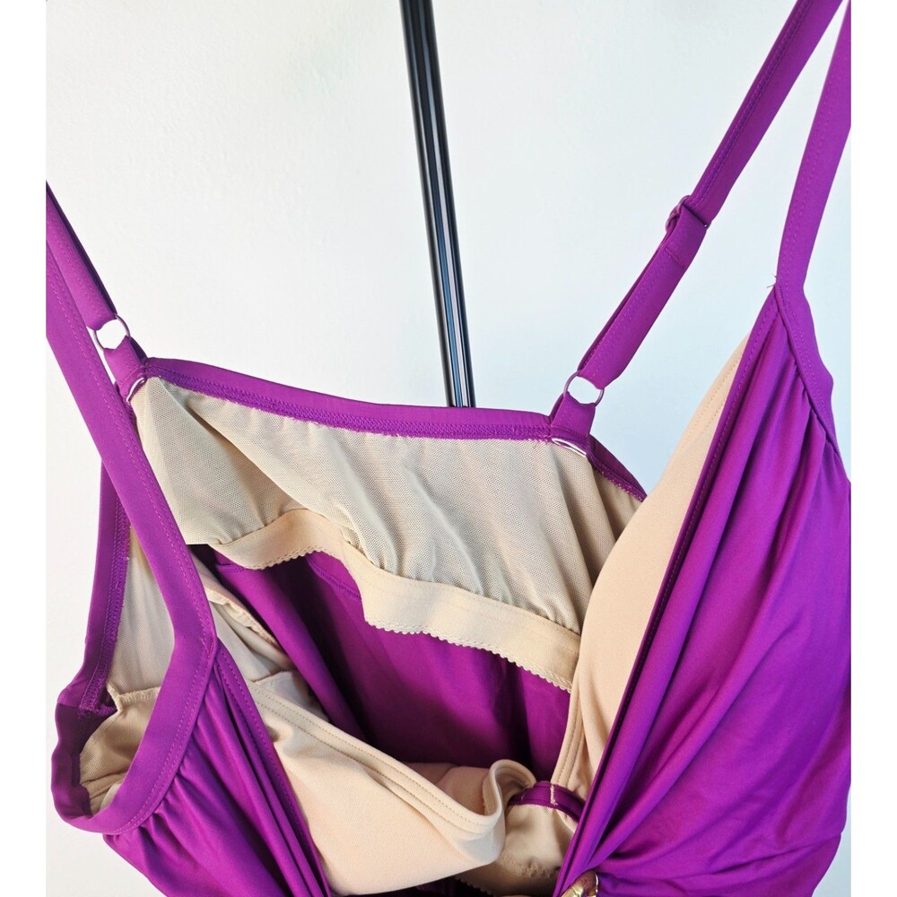 COCO REEF PLUS SIZED Dark Magenta 2-Piece Bathing Suit Sz 22/44C/2X NEW W/ TAGS - Picture 6 of 16